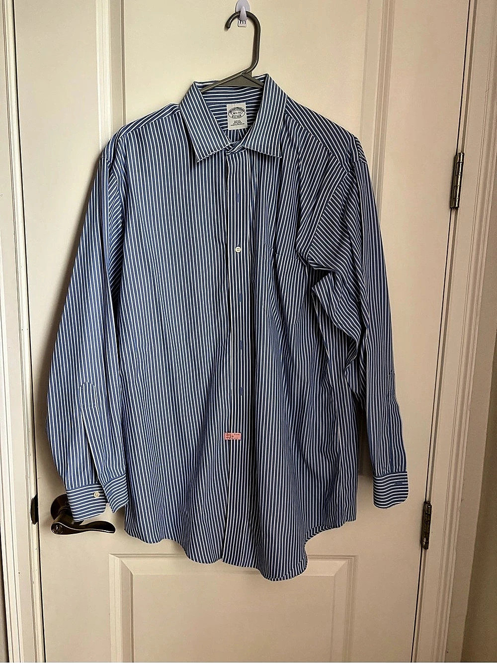 Brooks Brothers Men's Striped Cotton Dress Shirt Size 16.5-33 Like New